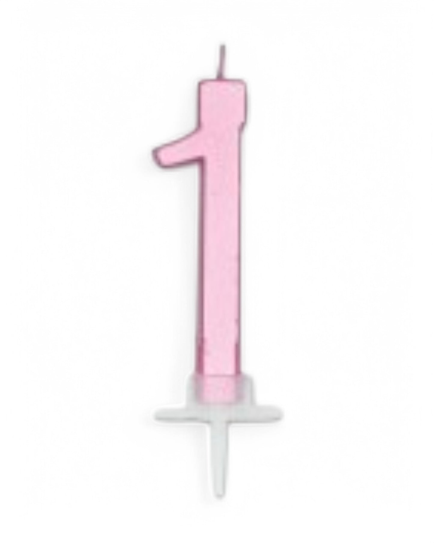 Candeline Numerali | 0-9 | Italic | Rosa Metal | 10 Cm