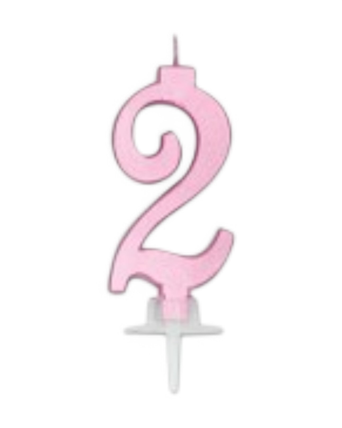 Candeline Numerali | 0-9 | Italic | Rosa Metal | 10 Cm
