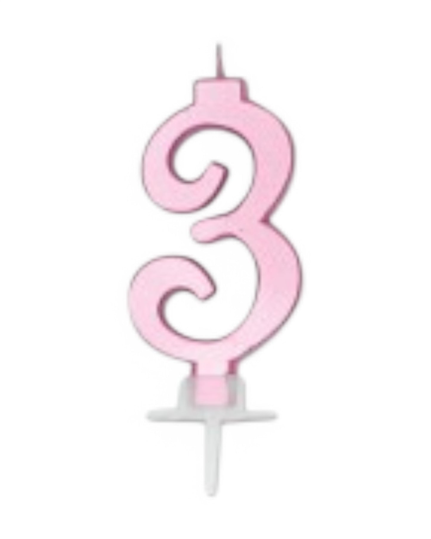 Candeline Numerali | 0-9 | Italic | Rosa Metal | 10 Cm