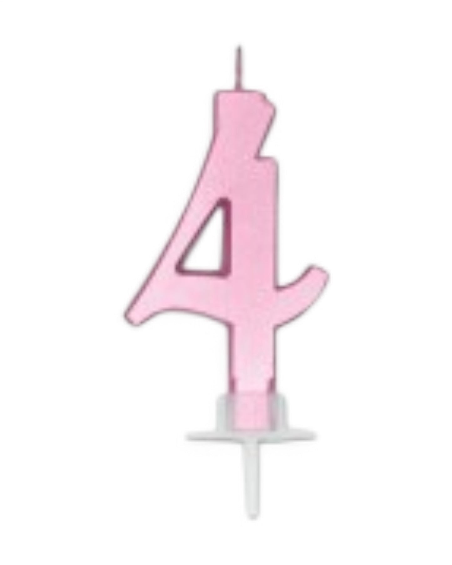 Candeline Numerali | 0-9 | Italic | Rosa Metal | 10 Cm