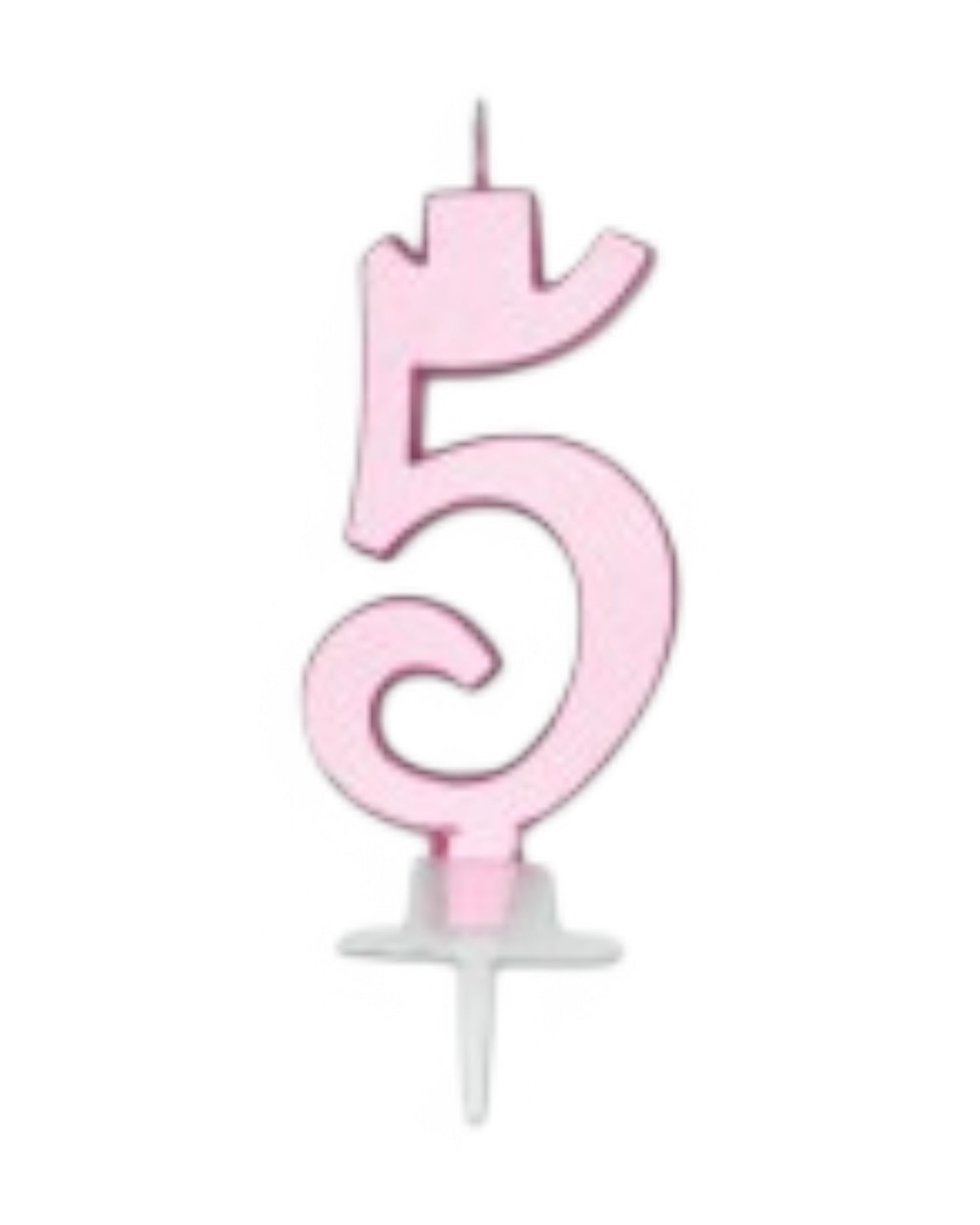 Candeline Numerali | 0-9 | Italic | Rosa Metal | 10 Cm