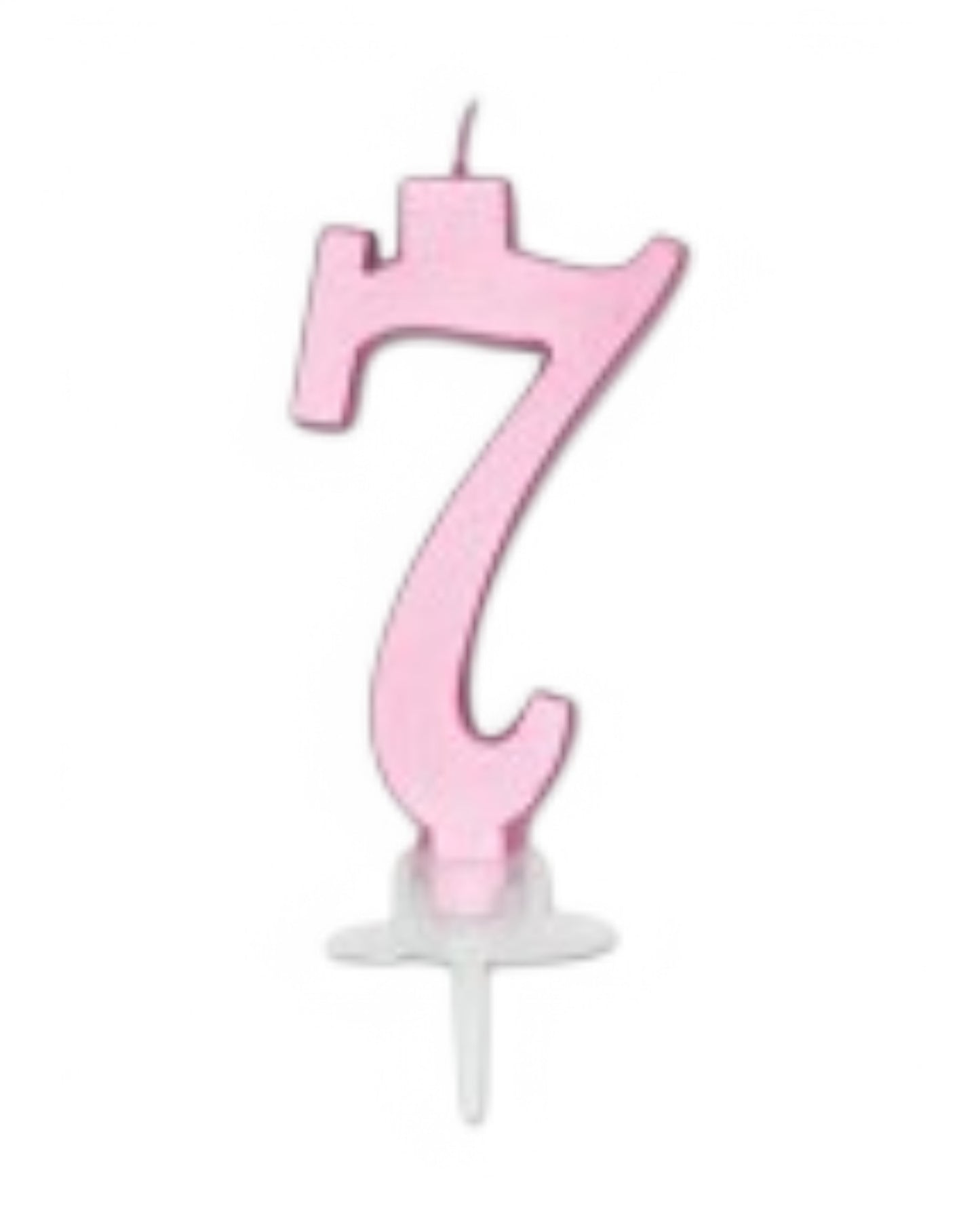 Candeline Numerali | 0-9 | Italic | Rosa Metal | 10 Cm