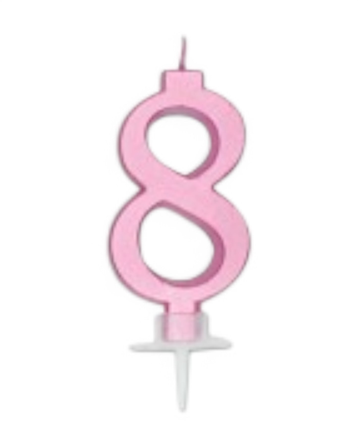 Candeline Numerali | 0-9 | Italic | Rosa Metal | 10 Cm