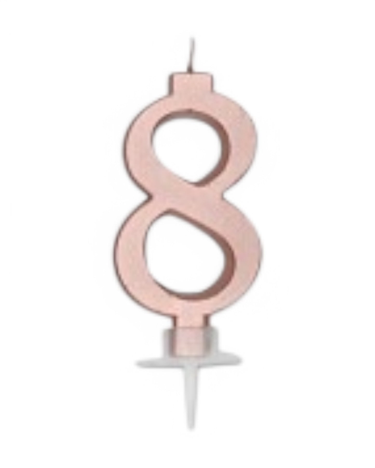 Candeline Numerali | 0-9 | Italic | Oro Rosato | 10 Cm