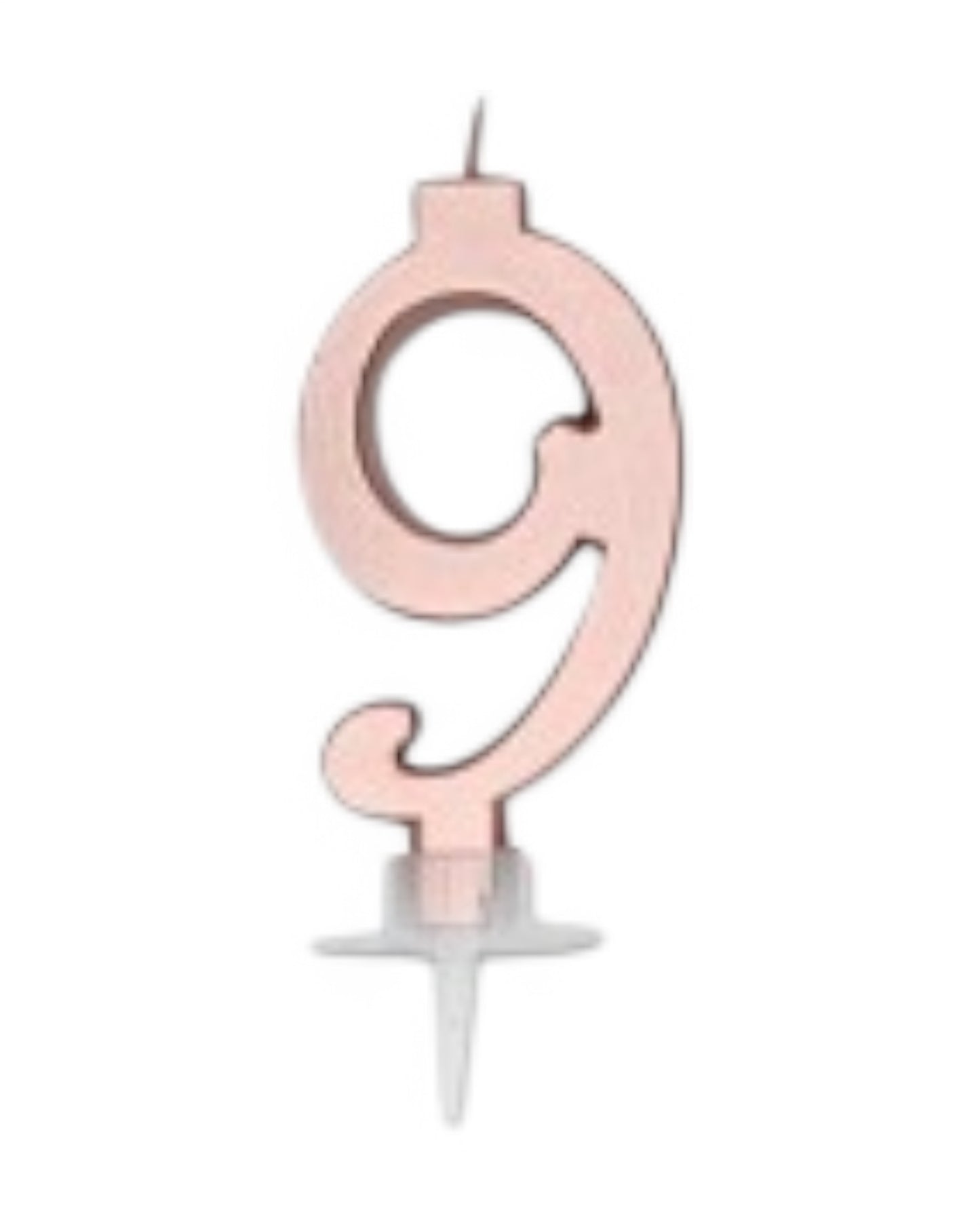 Candeline Numerali | 0-9 | Italic | Oro Rosato | 10 Cm