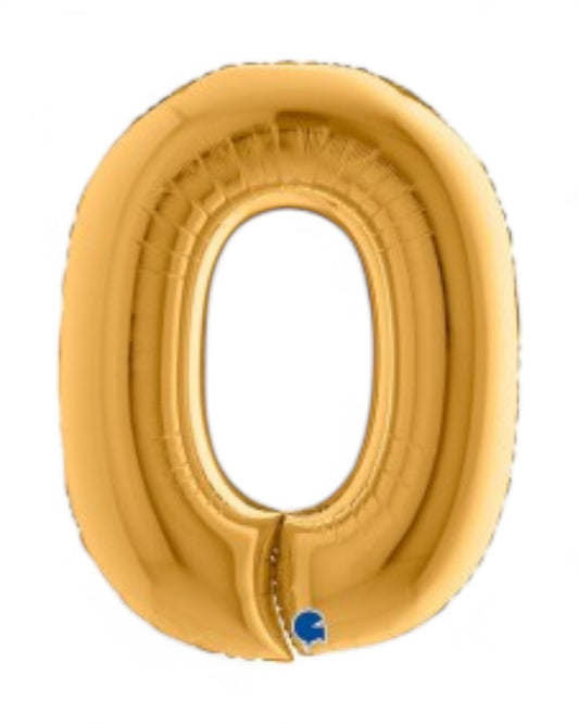 Palloncini Foil | Numeri 0-9 | Grabo | 35 Cm | Oro