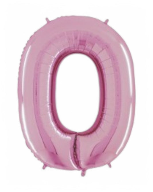 Palloncini Foil | Numeri 0-9 | Grabo | 102 Cm | Rosa Pastello