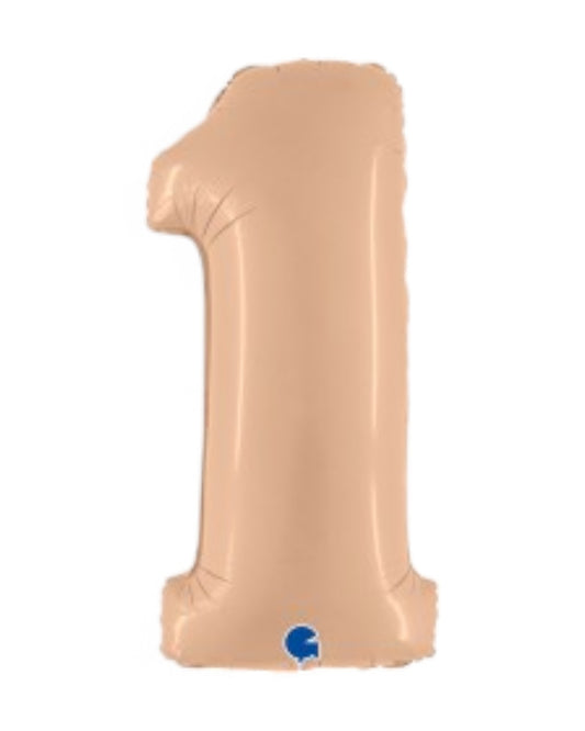 Palloncini Foil | Numeri 0-9 | Grabo | 102 Cm | Carne Satinato