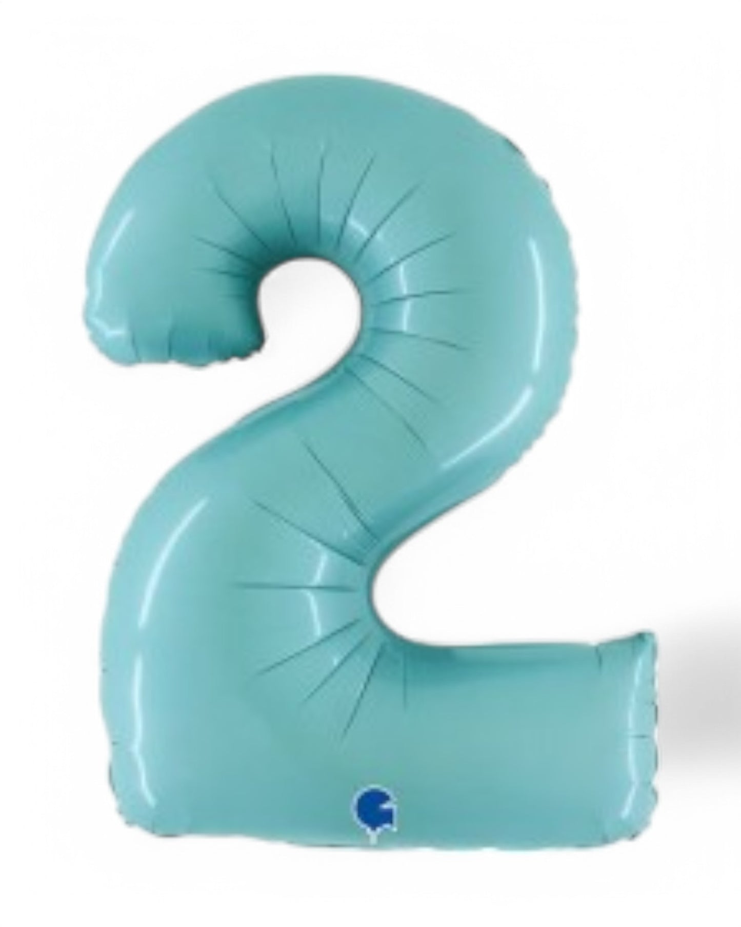 Palloncini Foil | Numeri 0-9 | Grabo | 35 Cm | Celeste Pastello