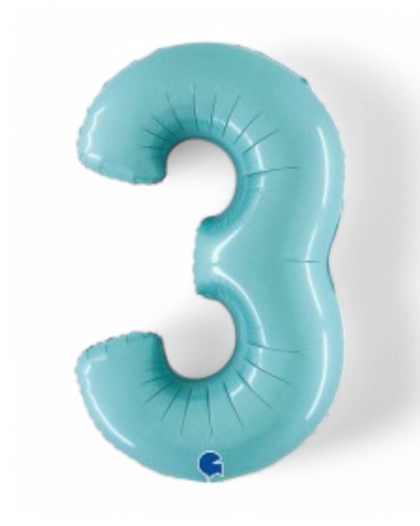 Palloncini Foil | Numeri 0-9 | Grabo | 35 Cm | Celeste Pastello