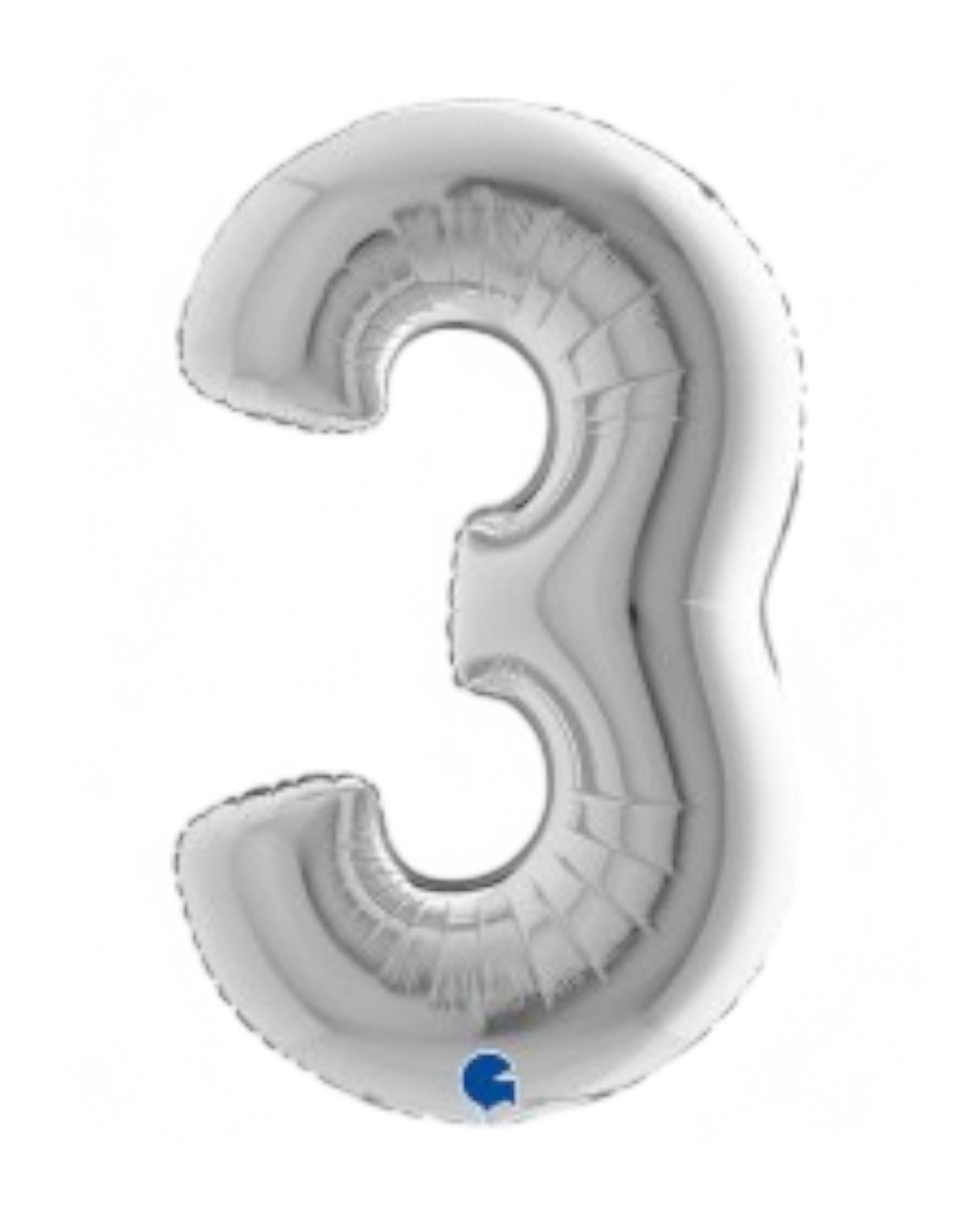 Palloncini Foil | Numeri 0-9 | Grabo | 102 Cm | Argento