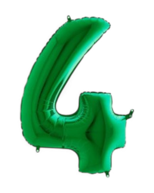 Palloncini Foil | Numeri 0-9 | Grabo | 102 Cm | Verde
