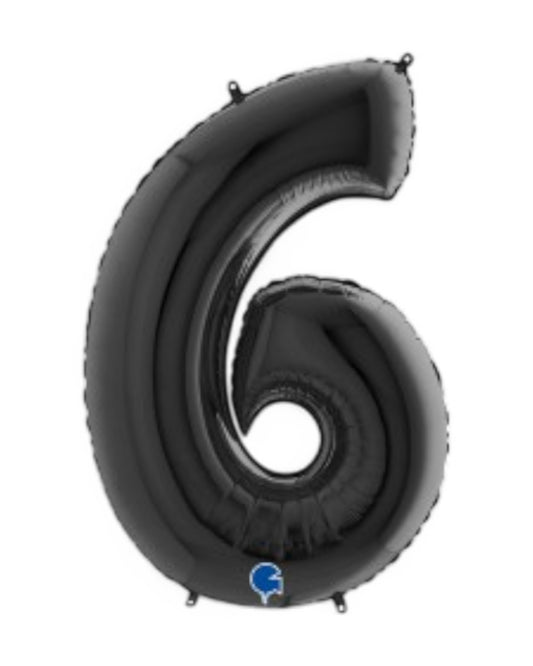 Palloncini Foil | Numeri 0-9 | Grabo | 102 Cm | Nero
