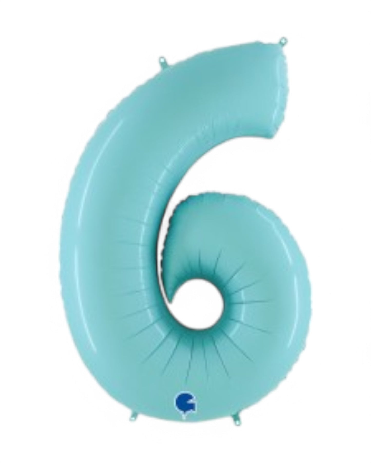 Palloncini Foil | Numeri 0-9 | Grabo | 35 Cm | Celeste Pastello