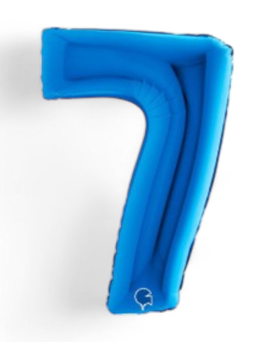 Palloncini Foil | Numeri 0-9 | Grabo | 35 Cm | Blu