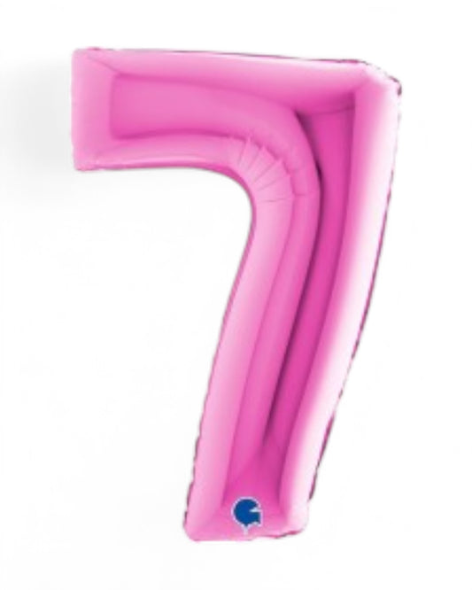 Palloncini Foil | Numeri 0-9 | Grabo | 102 Cm | Fuxia