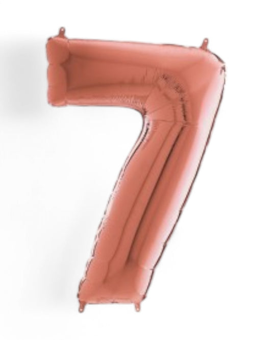 Palloncini Foil | Numeri 0-9 | Grabo | 102 Cm | Oro Rosato