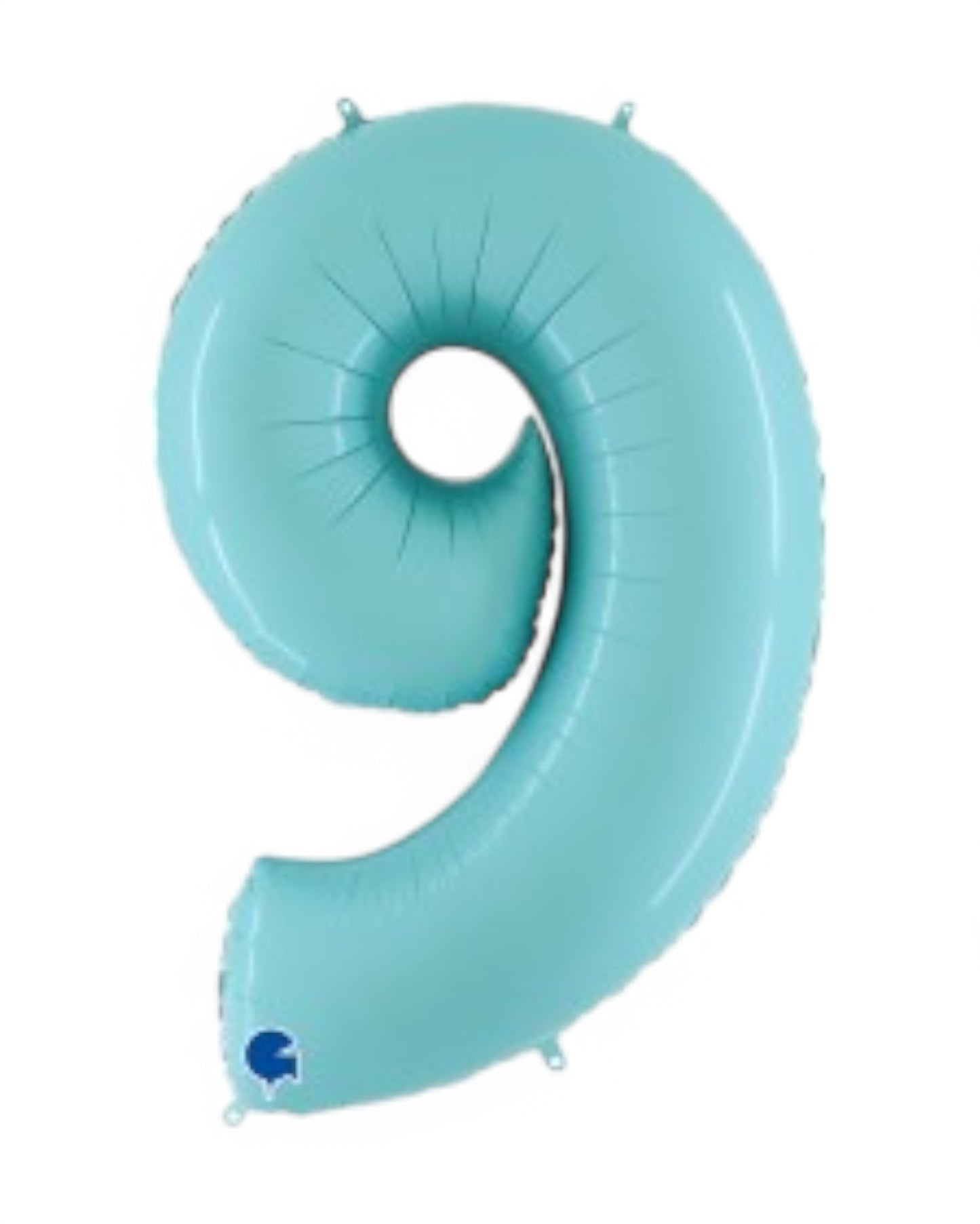 Palloncini Foil | Numeri 0-9 | Grabo | 35 Cm | Celeste Pastello