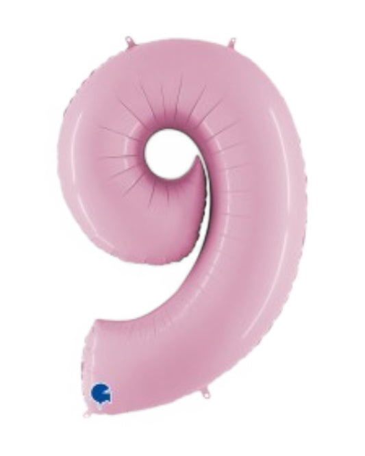 Palloncini Foil | Numeri 0-9 | Grabo | 102 Cm | Rosa Pastello
