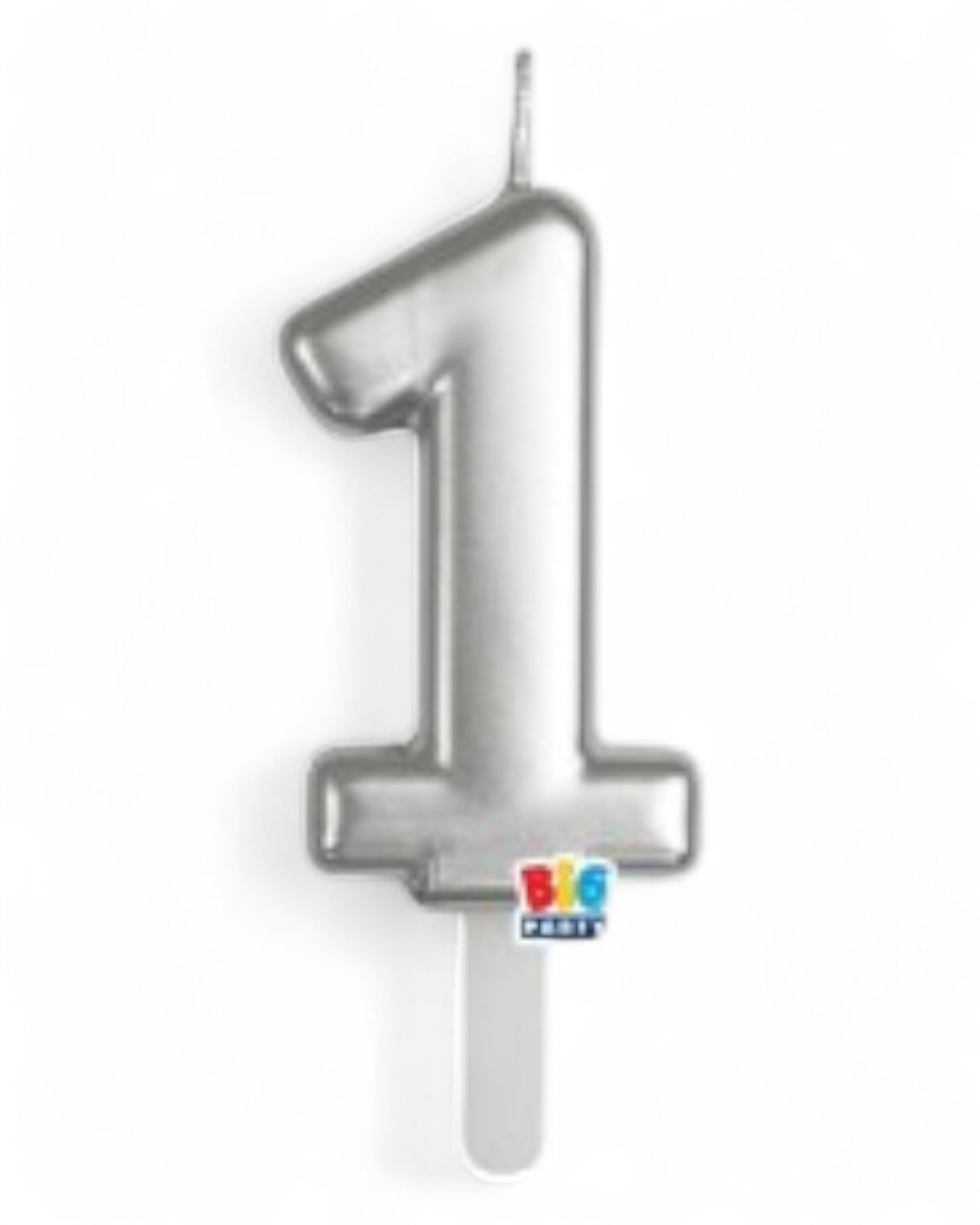 Candeline Numerali | Tiny Plump | Argento Cromato | 7 Cm