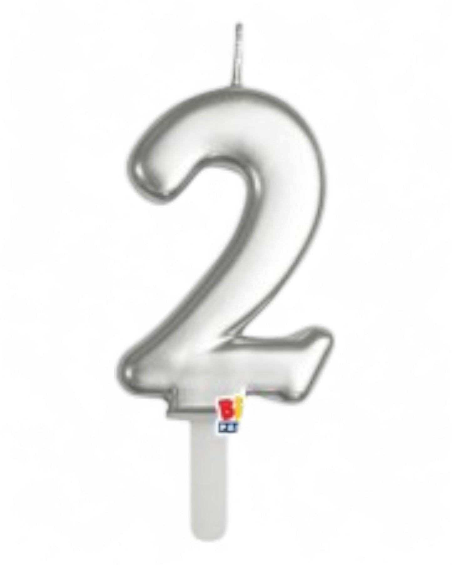 Candeline Numerali | Tiny Plump | Argento Cromato | 7 Cm