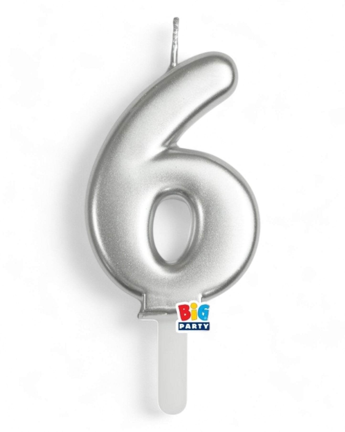 Candeline Numerali | Tiny Plump | Argento Cromato | 7 Cm