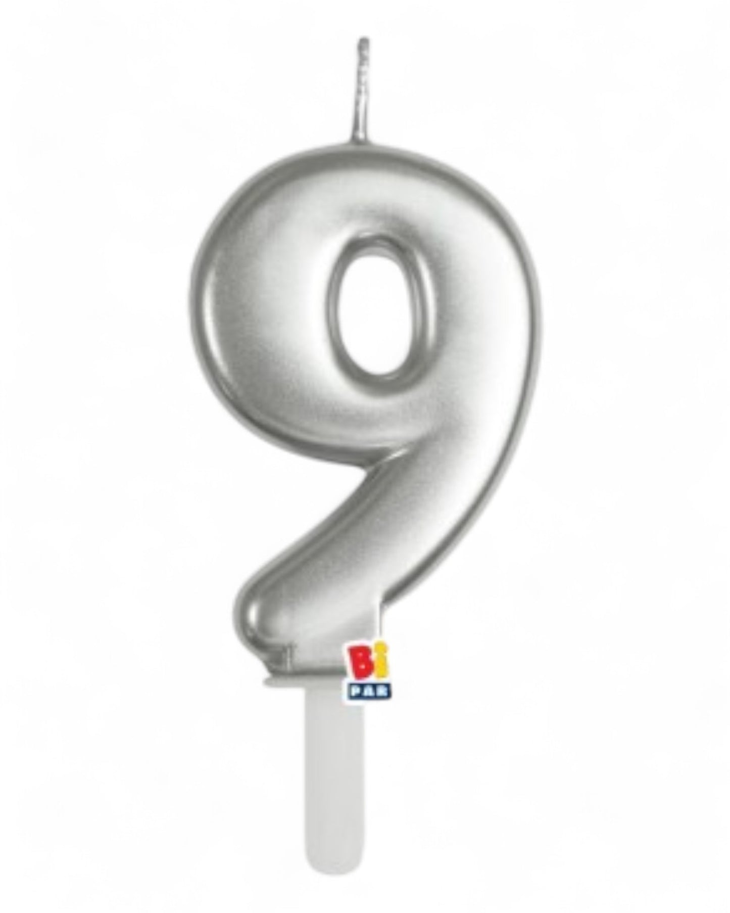 Candeline Numerali | Tiny Plump | Argento Cromato | 7 Cm