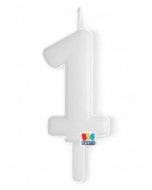 Candeline Numerali | Tiny Plump | Bianco | 7 Cm