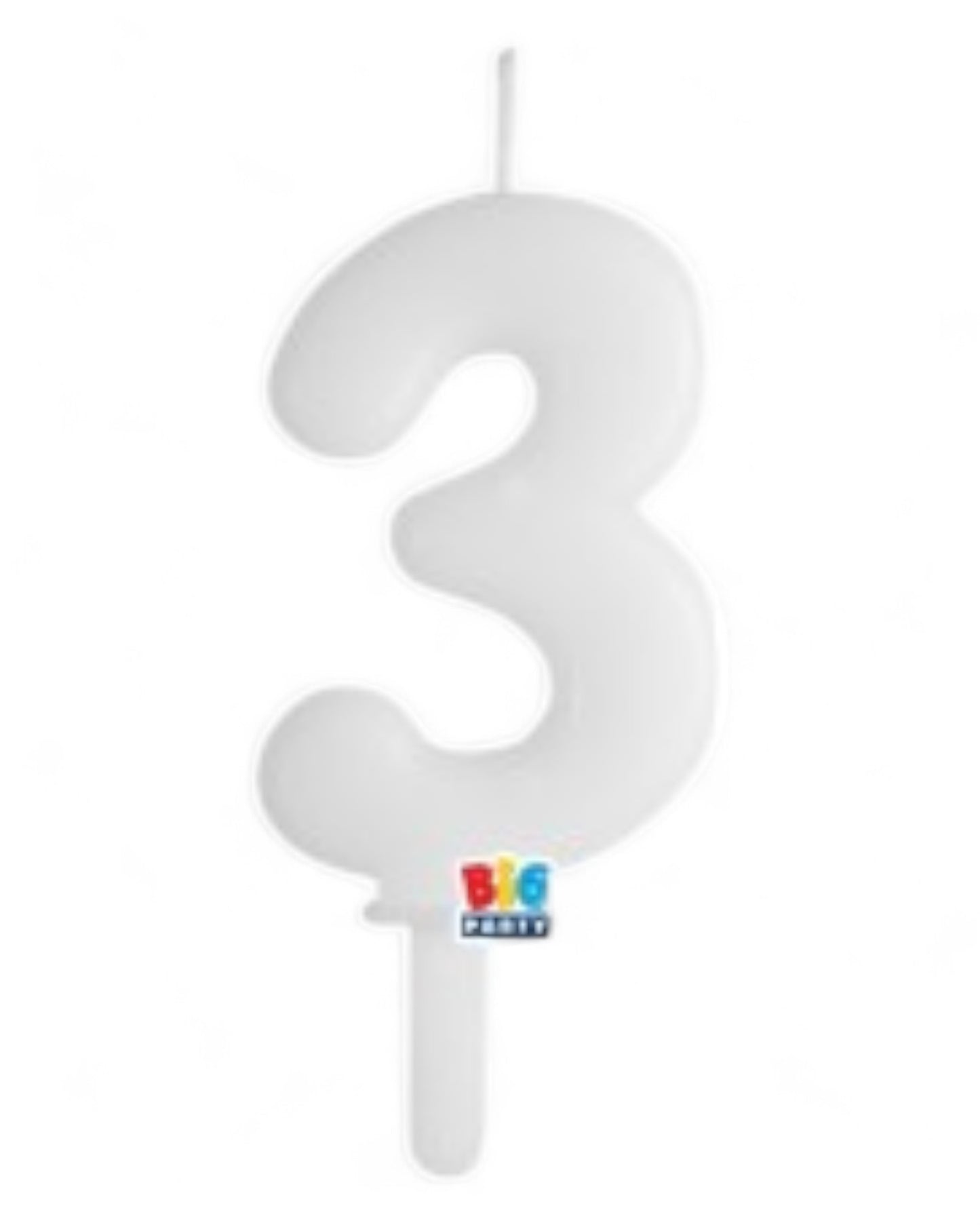 Candeline Numerali | Tiny Plump | Bianco | 7 Cm