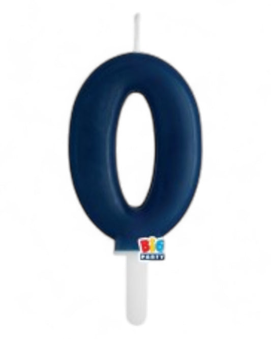Candeline Numerali | Tiny Plump | Blu Navy | 7 Cm