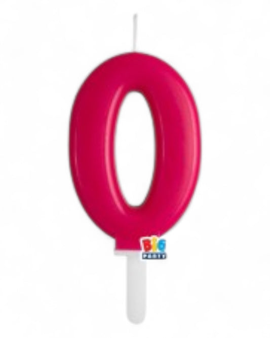 Candeline Numerali | Tiny Plump | Cherry/Fuxia | 7 Cm