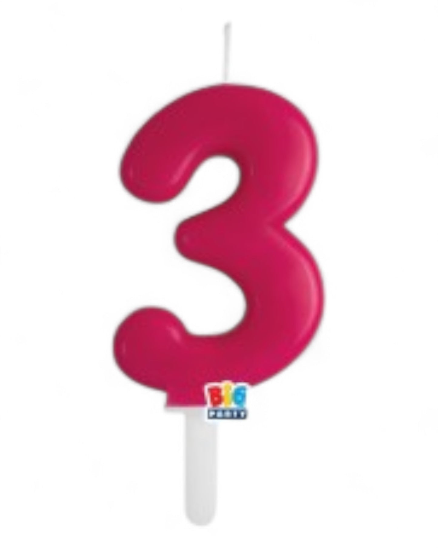 Candeline Numerali | Tiny Plump | Cherry/Fuxia | 7 Cm