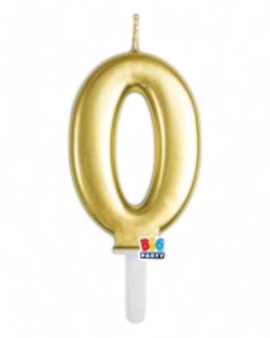 Candeline Numerali | Tiny Plump | Oro Cromato | 7 Cm