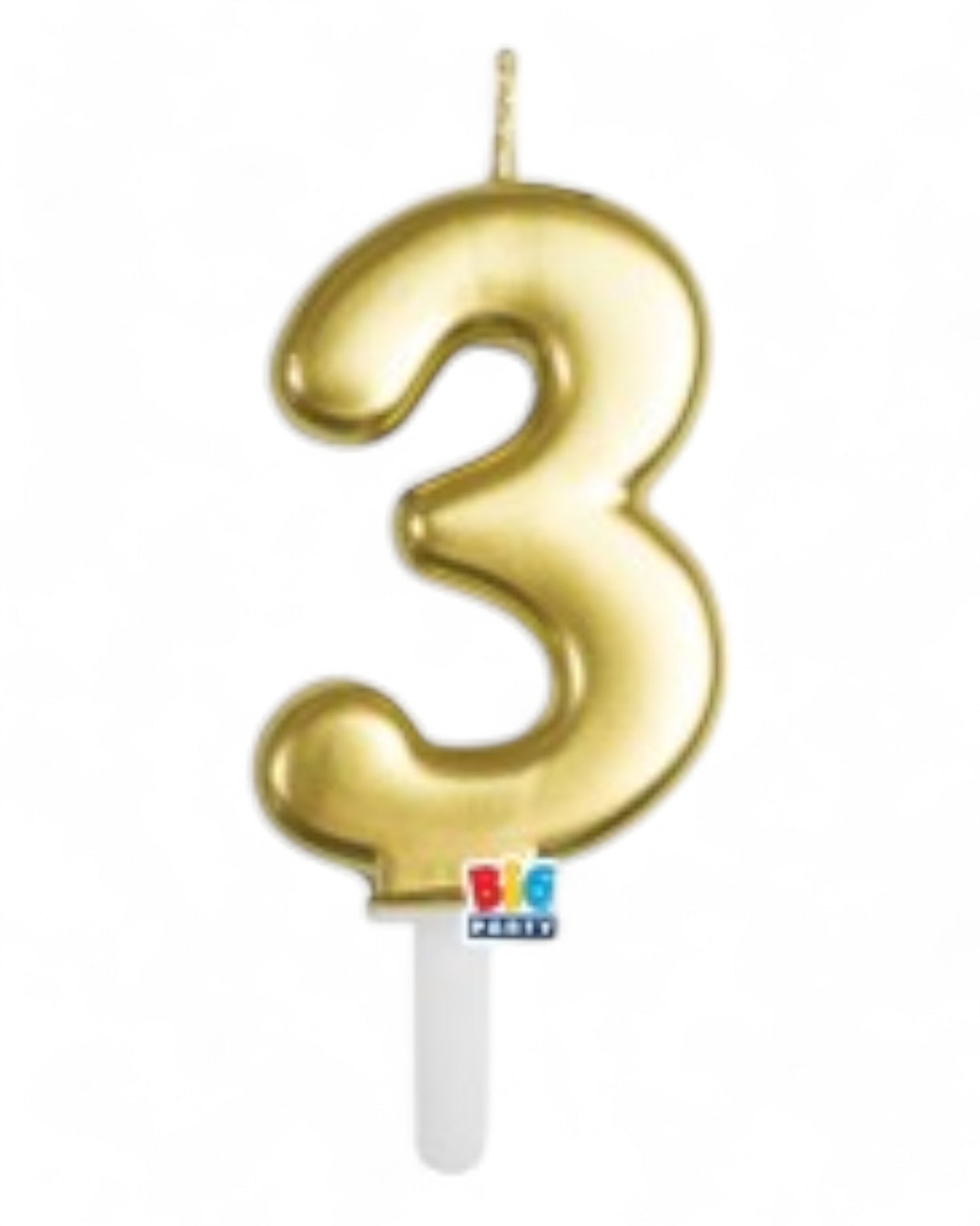 Candeline Numerali | Tiny Plump | Oro Cromato | 7 Cm