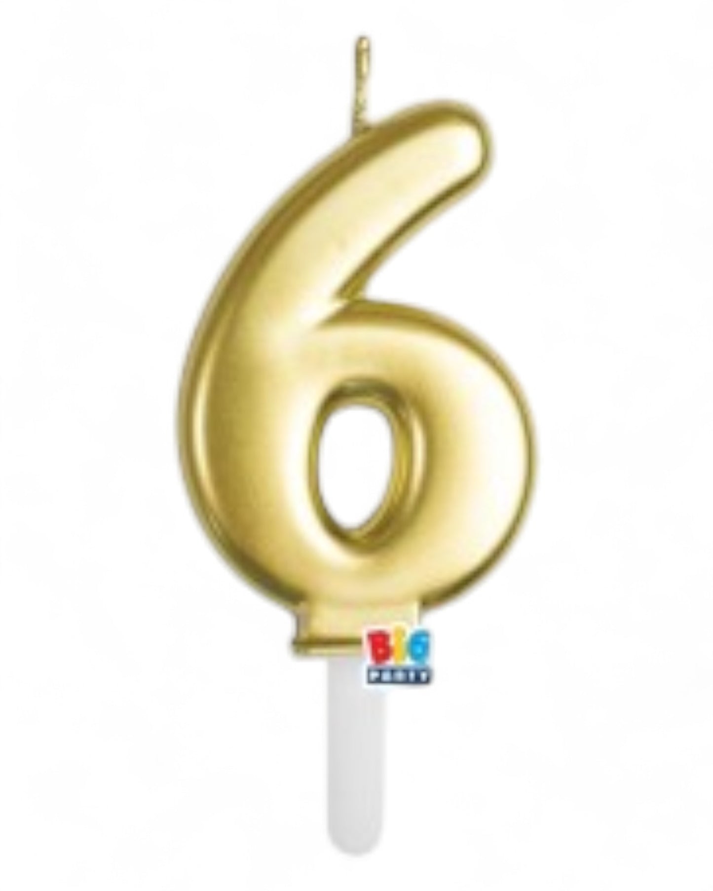 Candeline Numerali | Tiny Plump | Oro Cromato | 7 Cm