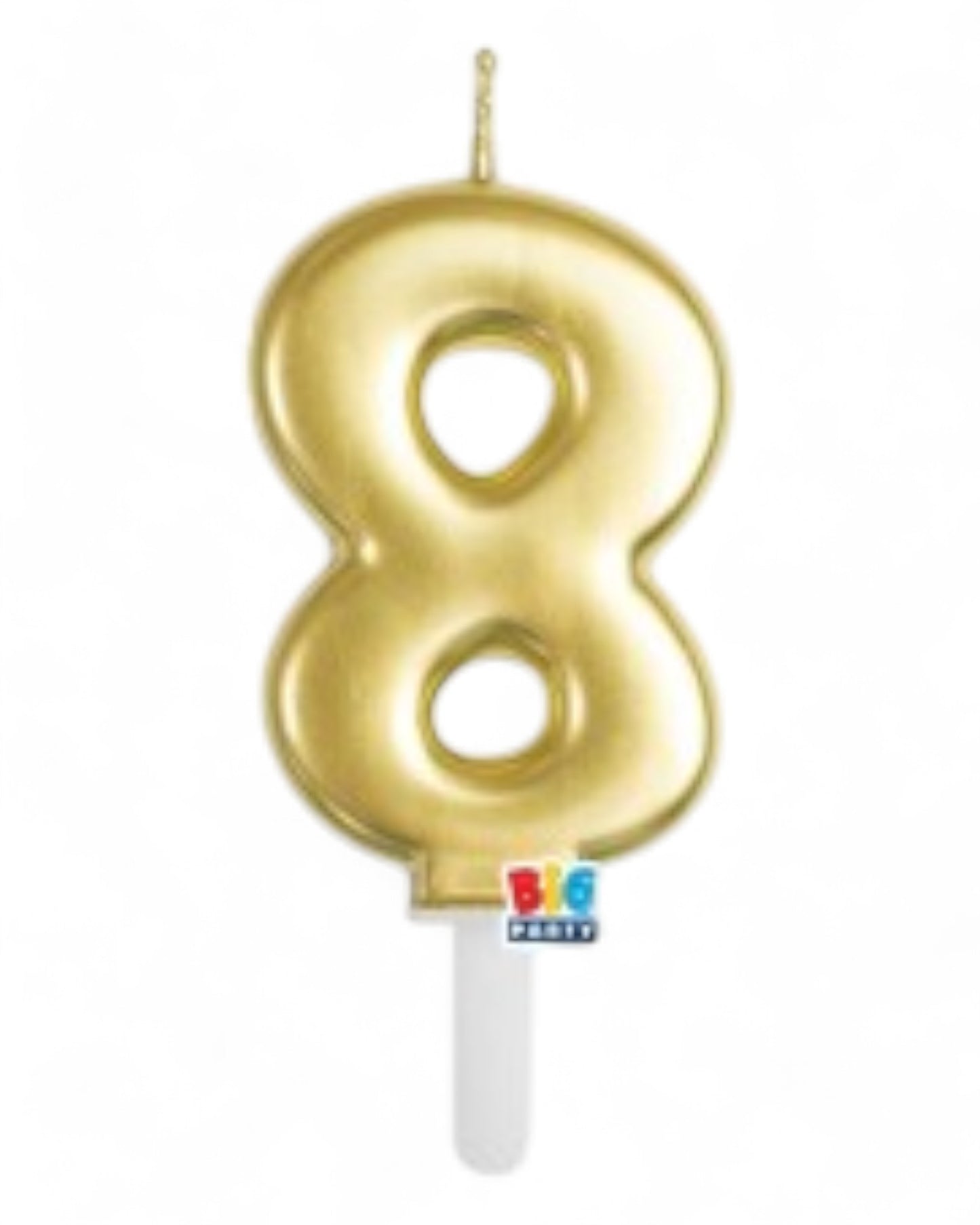 Candeline Numerali | Tiny Plump | Oro Cromato | 7 Cm