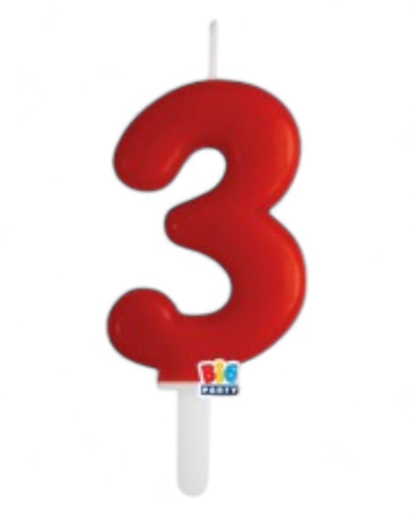 Candeline Numerali | Tiny Plump | Rosso | 7 Cm