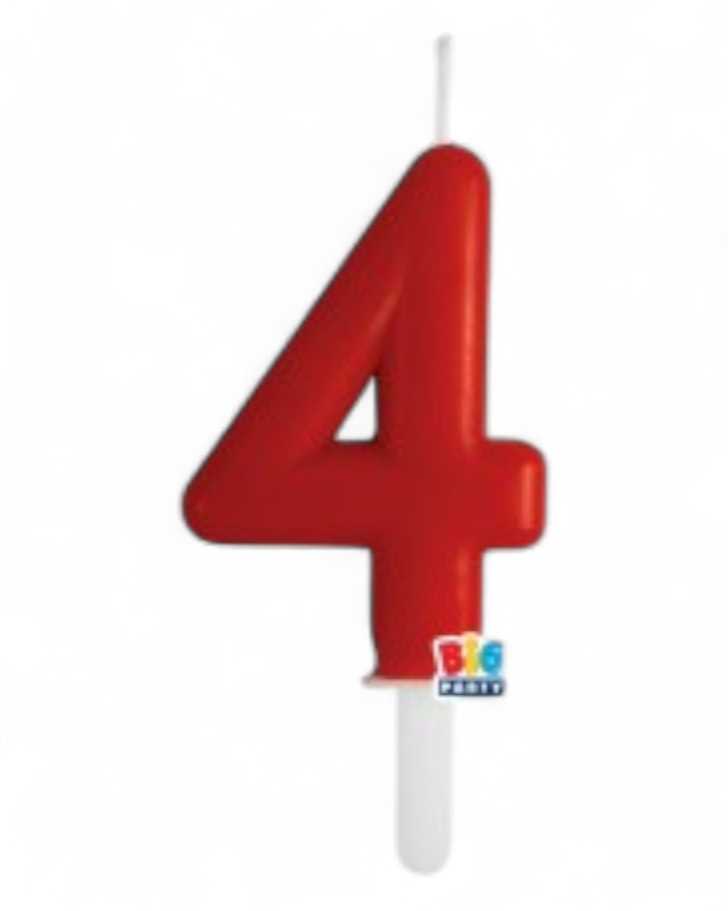 Candeline Numerali | Tiny Plump | Rosso | 7 Cm