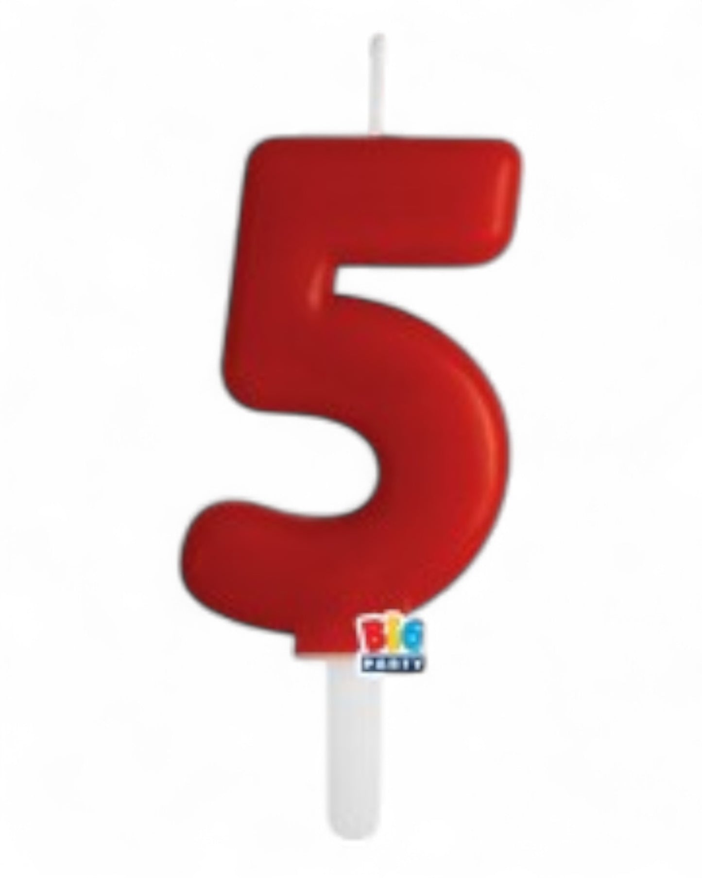 Candeline Numerali | Tiny Plump | Rosso | 7 Cm