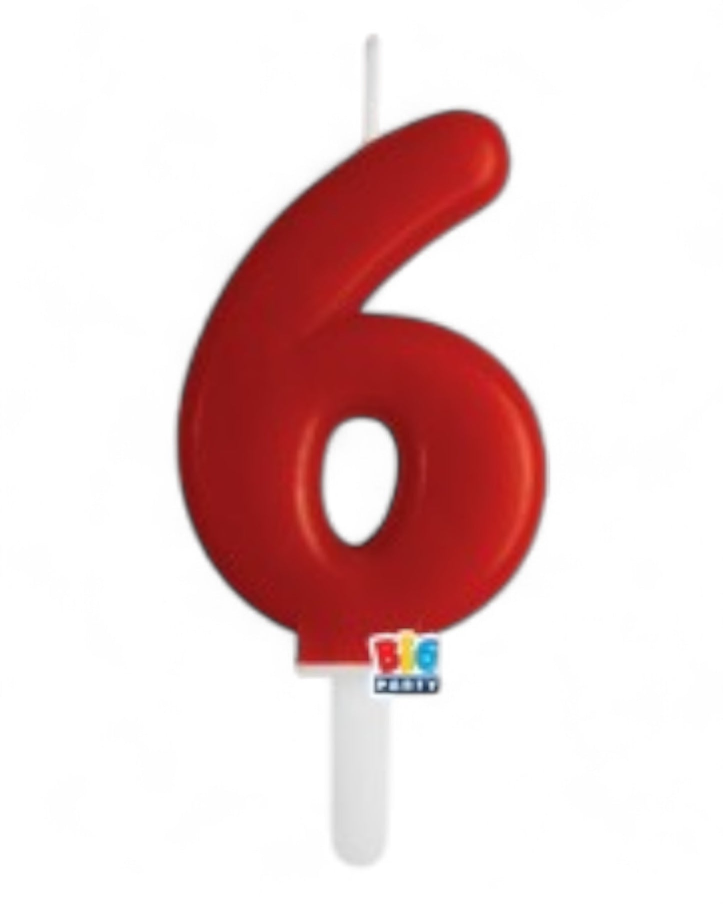Candeline Numerali | Tiny Plump | Rosso | 7 Cm