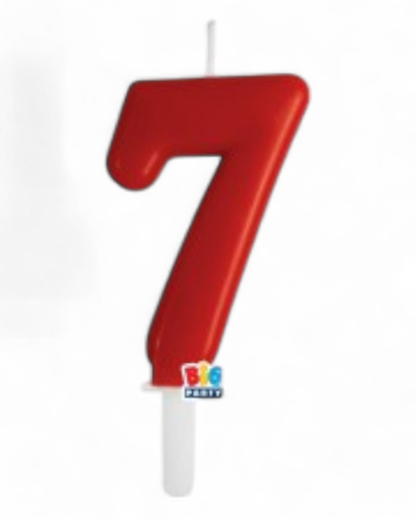 Candeline Numerali | Tiny Plump | Rosso | 7 Cm