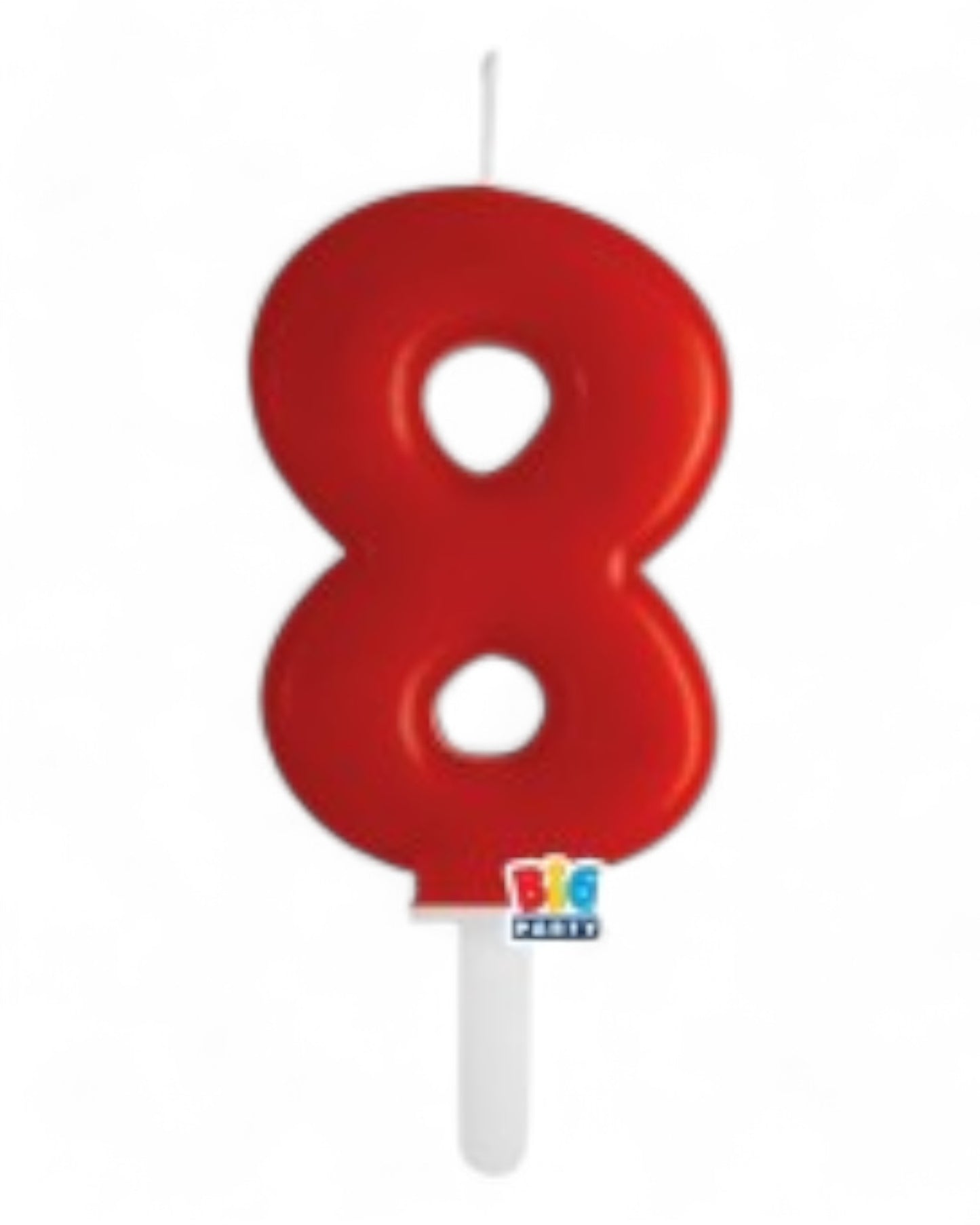 Candeline Numerali | Tiny Plump | Rosso | 7 Cm