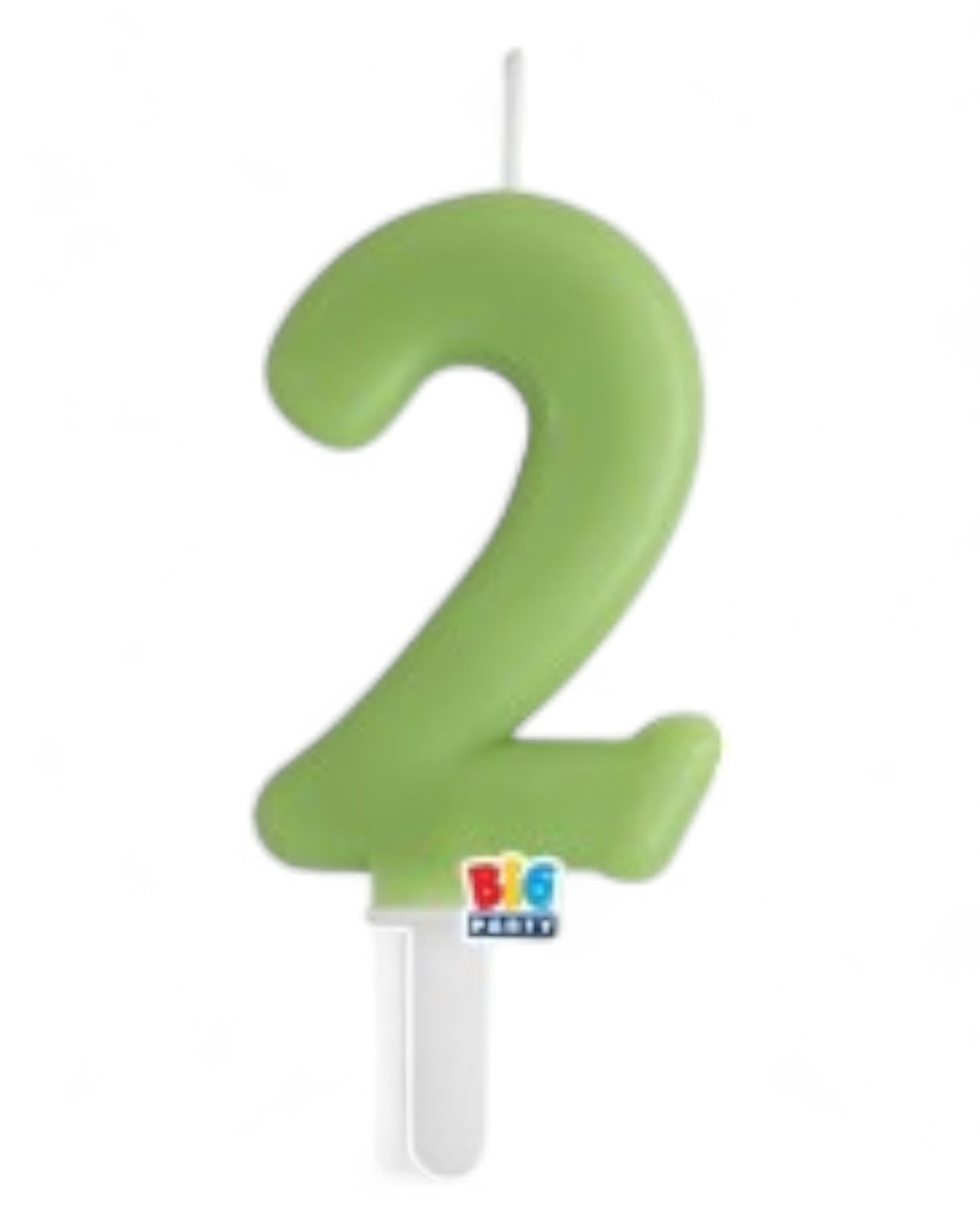 Candeline Numerali | Tiny Plump | Verde Oliva | 7 Cm