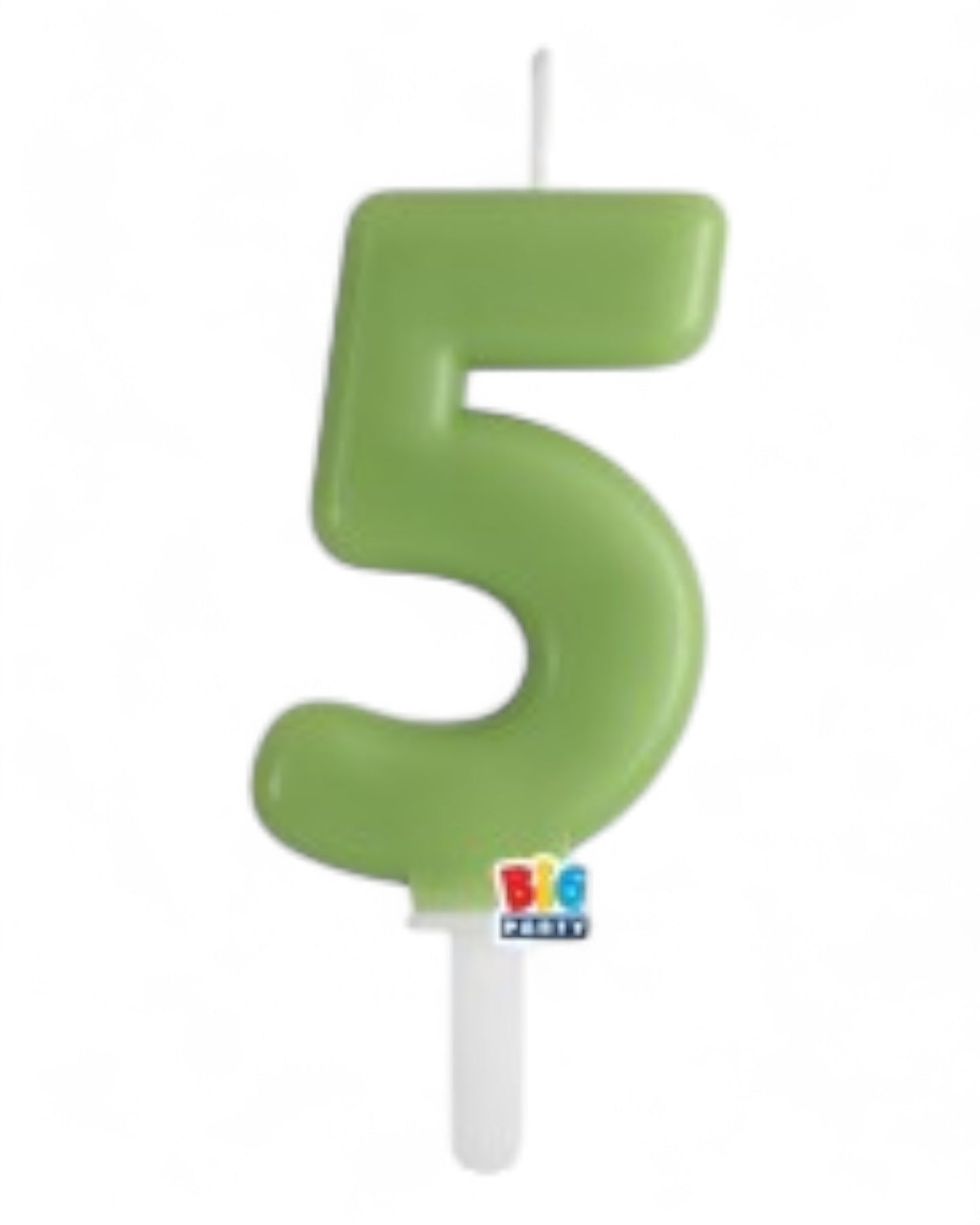 Candeline Numerali | Tiny Plump | Verde Oliva | 7 Cm