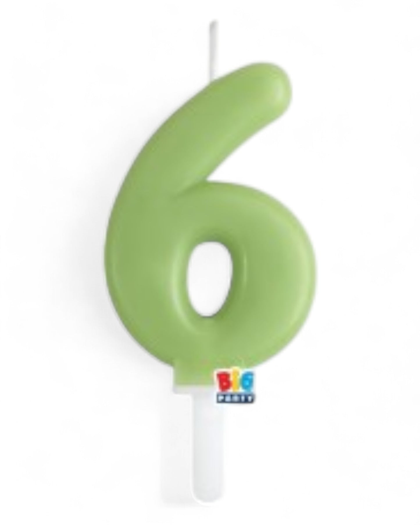 Candeline Numerali | Tiny Plump | Verde Oliva | 7 Cm