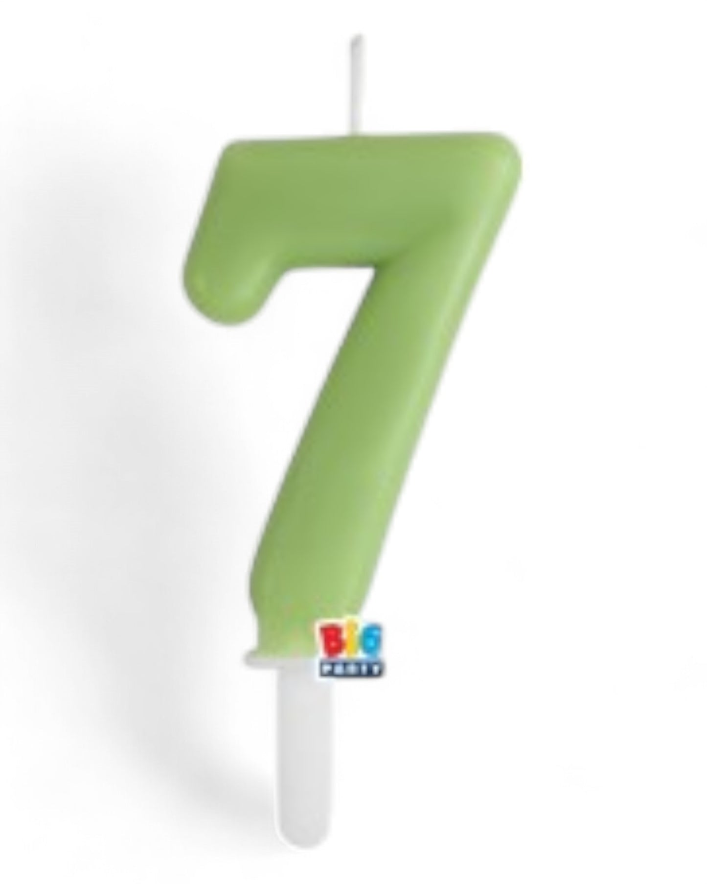 Candeline Numerali | Tiny Plump | Verde Oliva | 7 Cm