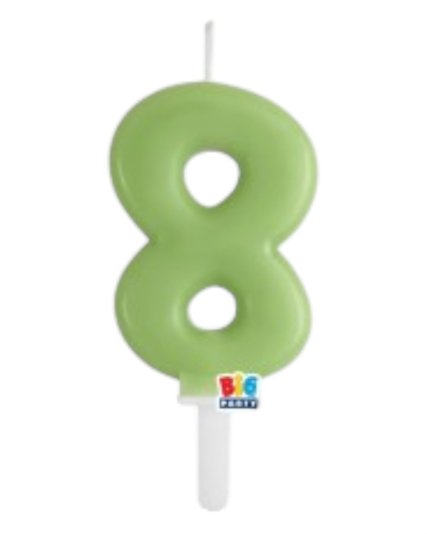 Candeline Numerali | Tiny Plump | Verde Oliva | 7 Cm
