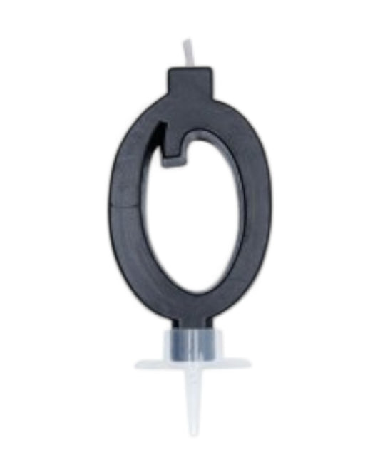 Candeline Numerali | 0-9 | Italic | Nero | 10 Cm