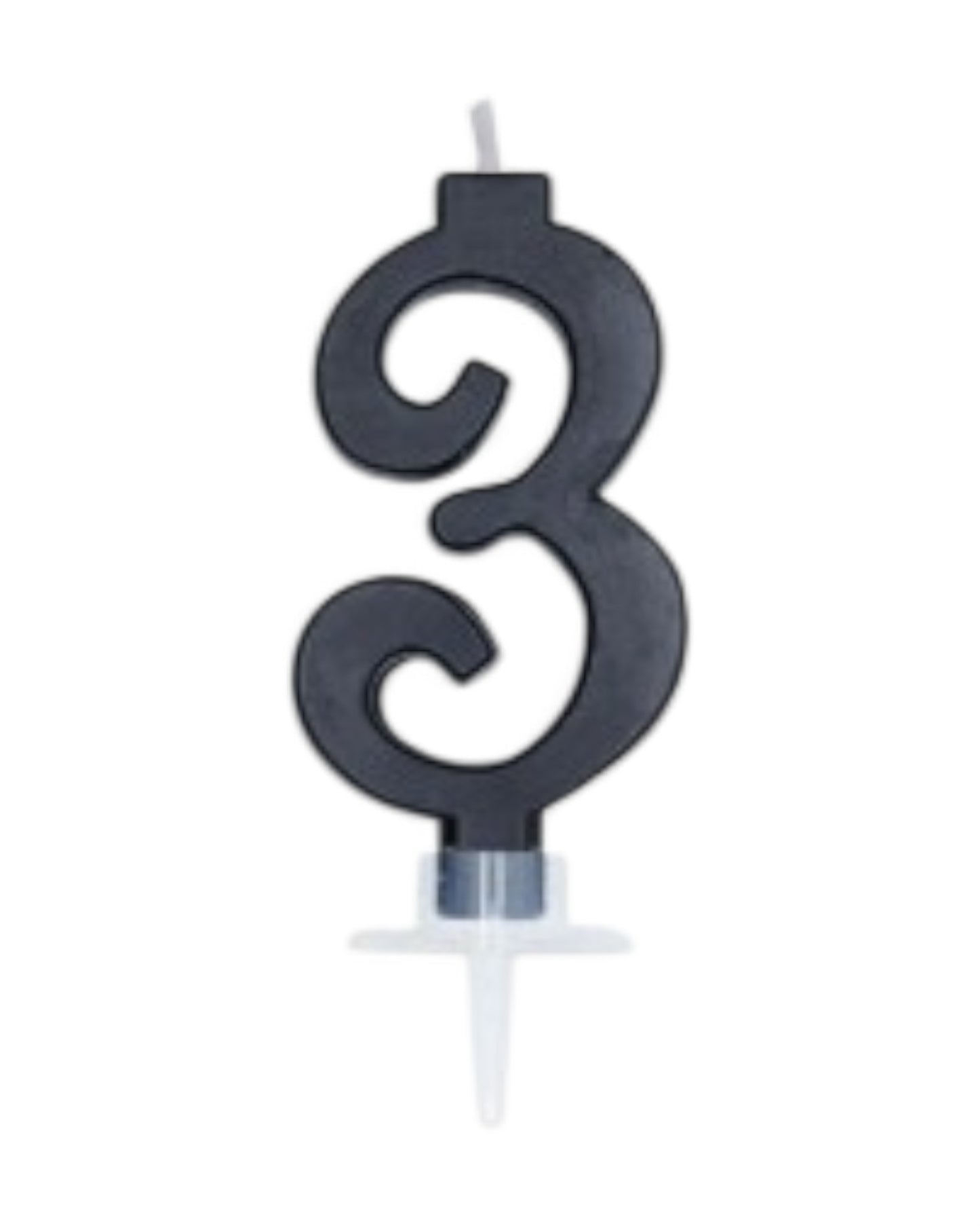 Candeline Numerali | 0-9 | Italic | Nero | 10 Cm