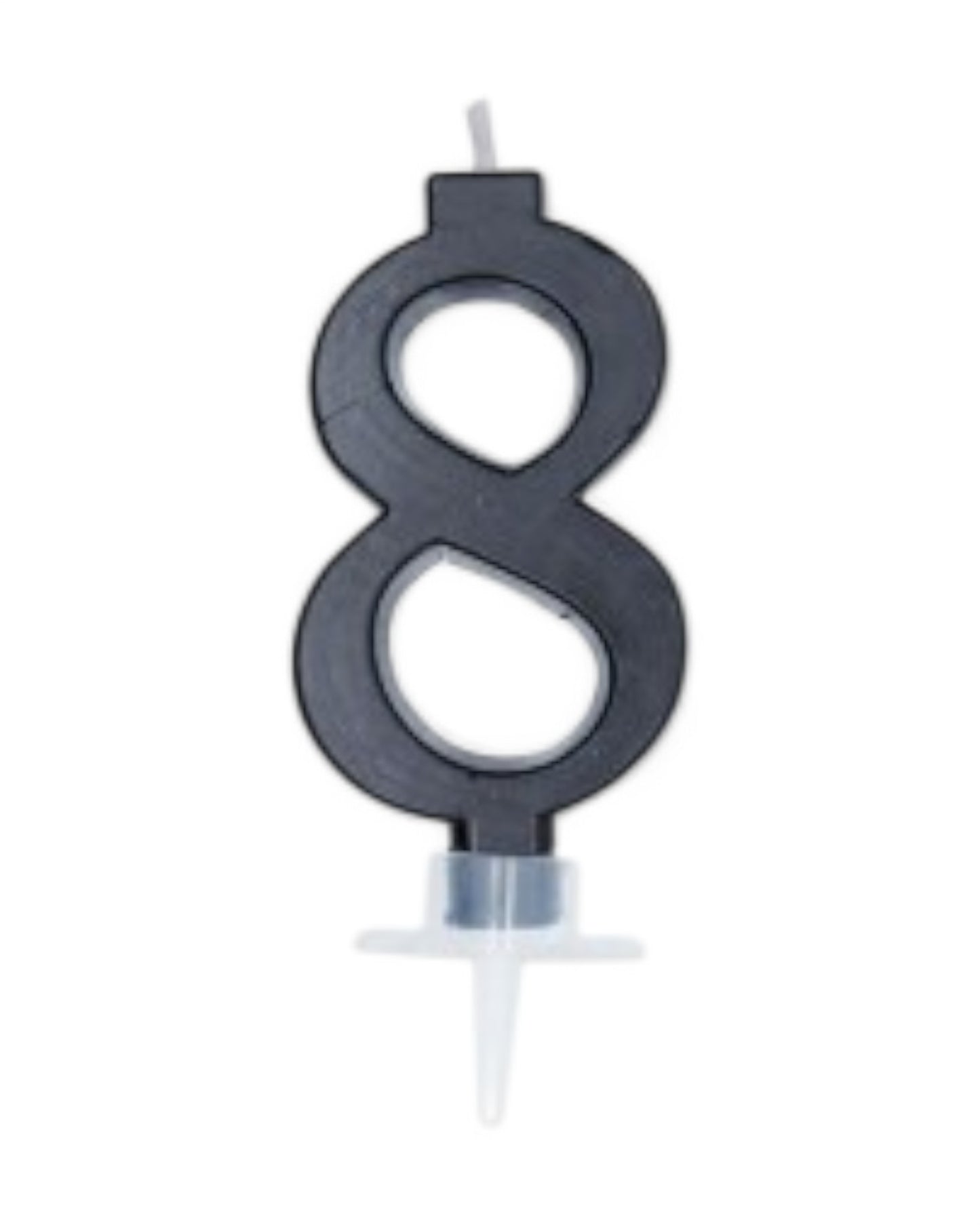 Candeline Numerali | 0-9 | Italic | Nero | 10 Cm